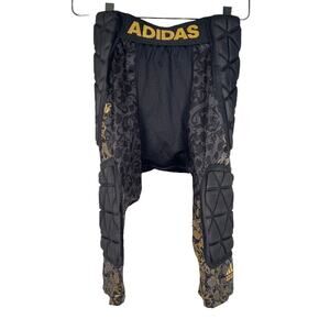 Adidas Men's Football Girdle Padded Compression Shorts S Black Gold Sports